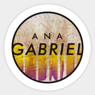 Ana Gabriel - VINTAGE YELLOW CIRCLE Sticker